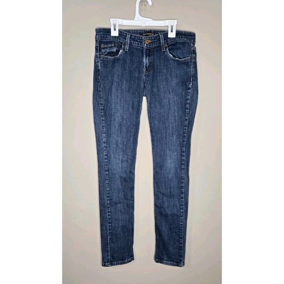Levis Womens Low Rise Too Superlow Denim Skinny Jeans Medium Wash Size Medium - Picture 1 of 7